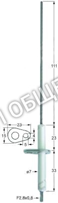 Электрод зажигания Lainox для FG051M / FG051X / FG101M / FG101X / PG041M