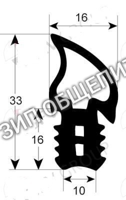Уплотнитель двери 211095 MKN HansDampf 10.2 CGE11, CSE11, CGE12, CSE12 (оригинал)