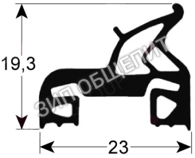 Уплотнитель дверной 005707 Electrolux, профиль 2520 для 240121 / 260280 / 260281 / 260282 / 260283 / 260285 / 260286