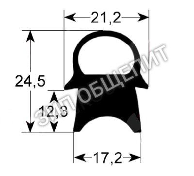 Уплотнитель дверной 2891900 Mareno, профиль 2440 для CSM102G / CSM102GP / CSM10G / CSM10GP / CON102G