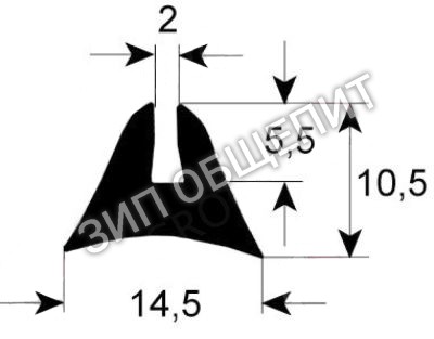 Уплотнитель для стекла 809882 Emmepi, профиль 1660