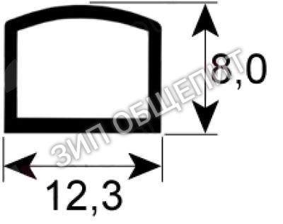 Уплотнитель дверной 60002704 Winterhalter для GS29B / GS14 / GS14E / GS15 / GS15E / GS29