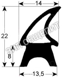 Уплотнитель дверной GUA510 Gierre, профиль 2455