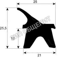 Уплотнитель дверной C221501 Inoxtrend, профиль 2402, из 4х частей для CVE 6-E