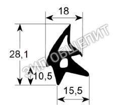 Уплотнитель дверной RRC522000 Inoxtrend, профиль 2470 для MDP-6G