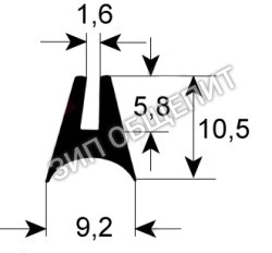 Уплотнитель для стекла RRC521600 Inoxtrend, профиль 1580 для MDP-6G