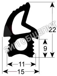 Уплотнитель дверной GN1354A UNOX,(2030 мм) для XFT190, XFT193, XFT195 (оригинал)