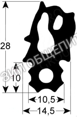 Уплотнитель двери 20.00.397P Rational для моделей SCC102 / CM102
