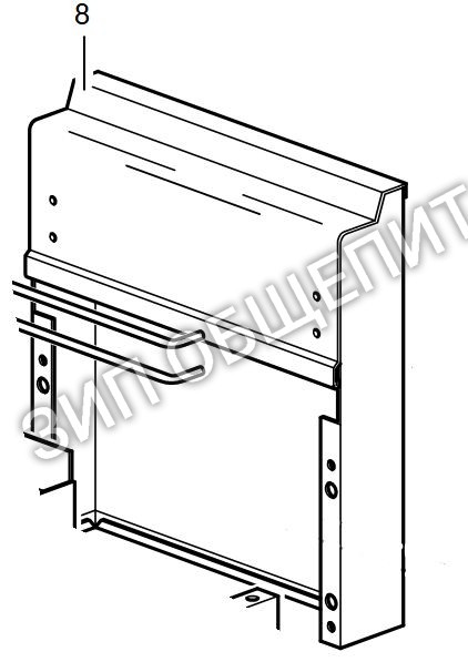 Задняя часть корпуса GACU600114 для фритюрницы Dexion модели ME046-03-004