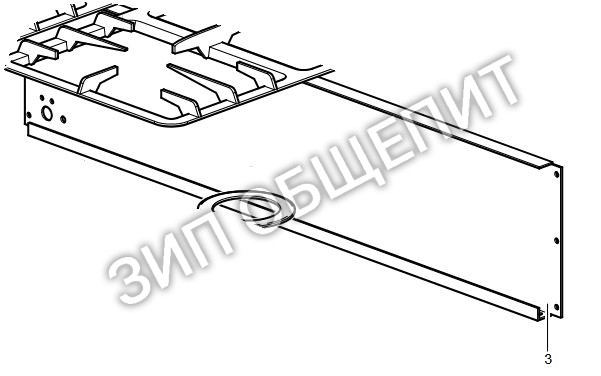 Задняя стенка PACU600301 для плиты газовой Dexion модели ME106-03-010XL