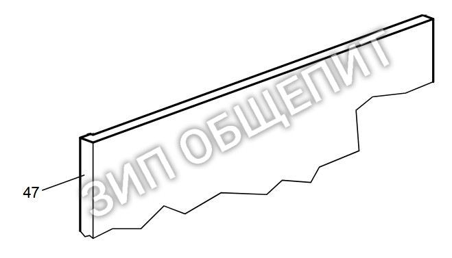 Часть левой панели PACU600354 для плиты газовой Dexion модели ME106-03-010XL