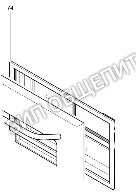 Стекло дверное духовки 9666312700 для плиты газовой Dexion модели ME106-03-010XL