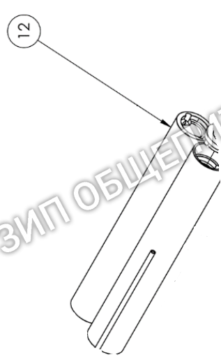 Нижний цилиндрический ролик 3R010010 для тестораскатки Prismafood модели DMA310