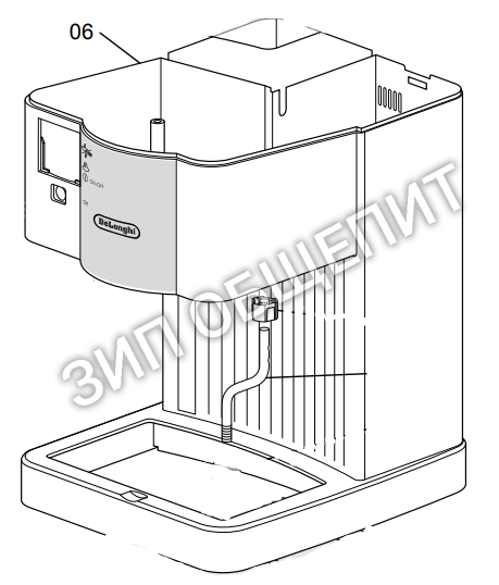 Корпус 535707 для эспрессо-машины DeLonghi модели BAR14N