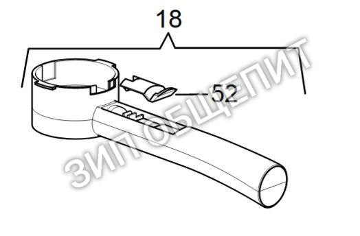 Рожок 7313280829 для эспрессо-машины DeLonghi модели BAR14N