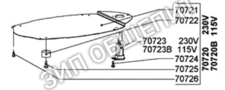 Дно в сборе 70720 для соковыжималки Santos модели Evolution 70