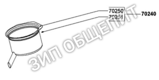 Емкость в сборе 70240 для соковыжималки Santos модели Evolution 70