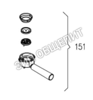 Держатель AT4056002800 для эспрессо-машины DeLonghi модели 1315-4