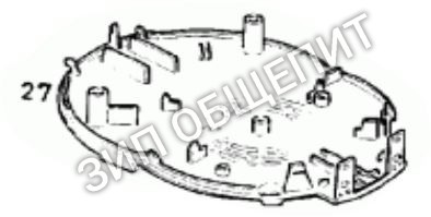 Основание корпуса BR64076647 для френч-пресса DeLonghi модели Aromaster 12