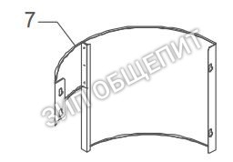 Левая стенка красная 5343002.01VT для кофемашины Bezzera модели ELLISSE