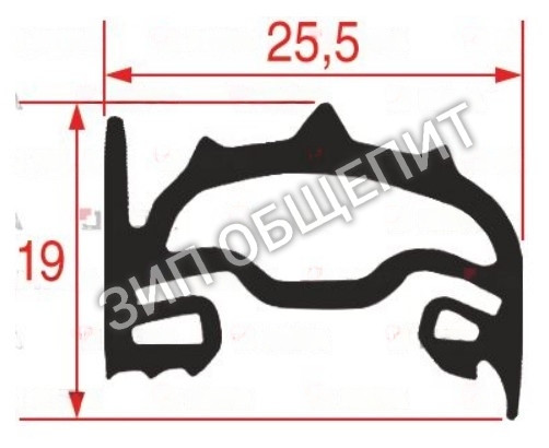 Уплотнитель двери для OLIS 3108800 CVM20, BN3108800 METOS CVP20 