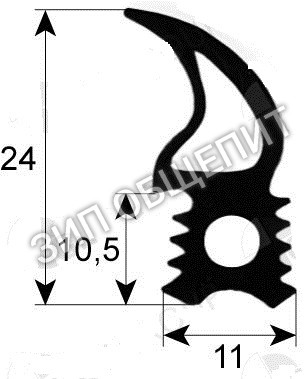 Уплотнитель двери 7011002 Convotherm 10.10 пароконвектомата OES / OEB (Made in Germany)  
